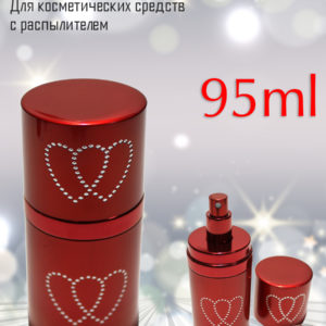 Атомайзер Aromaprovokator сердца пластик, спрей металл красный 95 ml