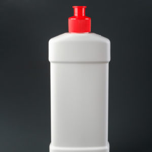 Флакон ПНД Aromaprovokator 500 мл, белый плоский с красным пуш-пулом